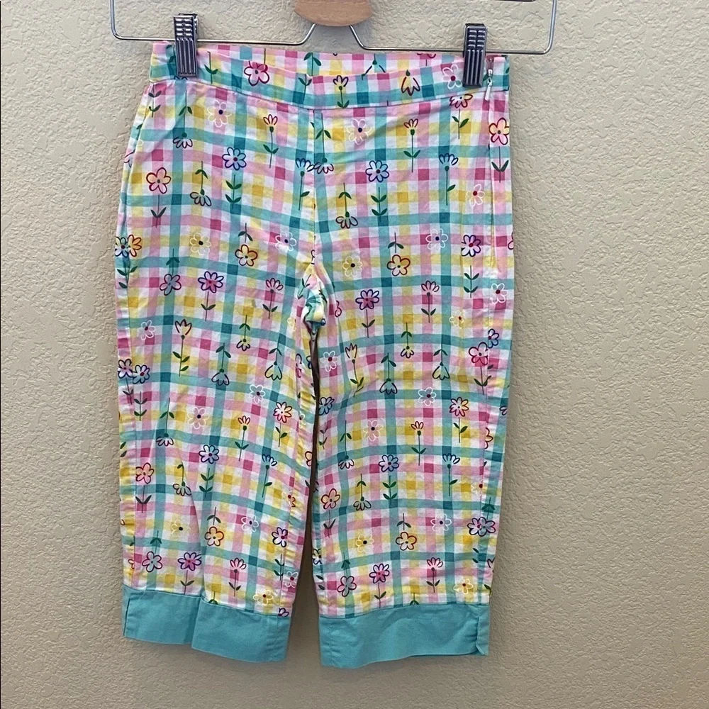 American Girl Picnic Time Multicolor Checkered Capri Pants. Size 7. 2001